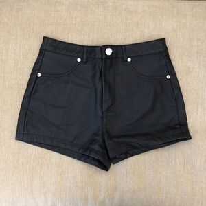Forever 21 Faux Leather Black Shorts